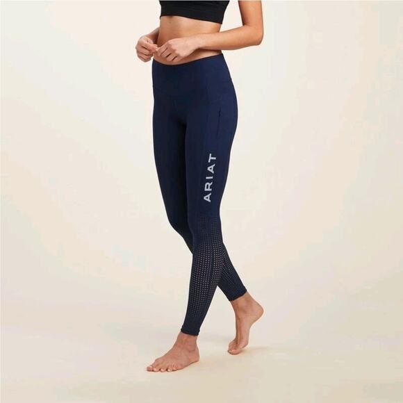 Ariat Tek Heat Series Riding Tights Equestrian Leggings Blue Women Sz Small NWOT - Picture 1 of 10